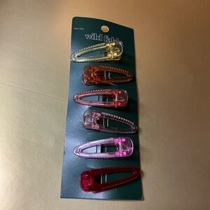 Wild Fable Plastic Hair Clips - Pink, Red, Yellow